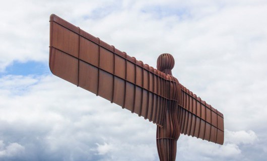 The Angel of the North on a cloudy day