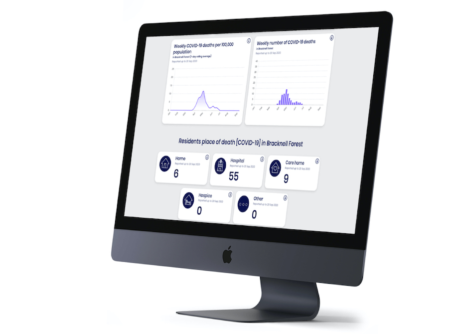 Berkshire dashboard visual mockup of deaths data