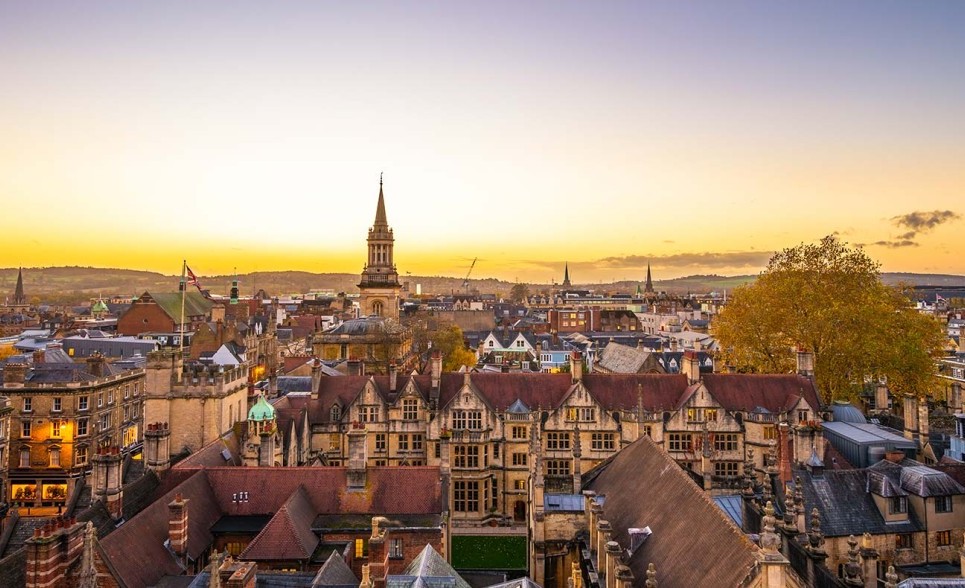A birdseye view of Oxford.