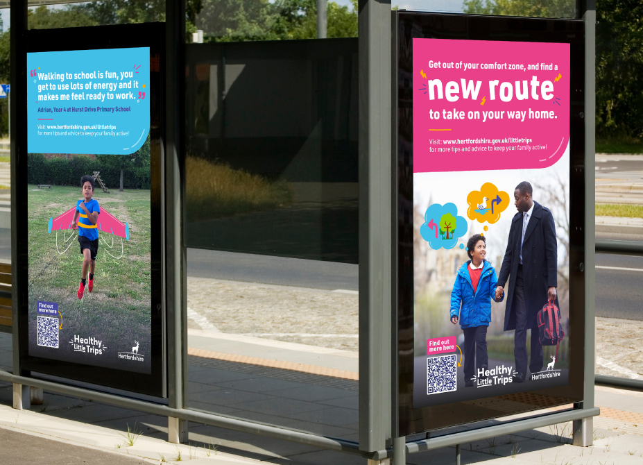 Both bus stop screen designs